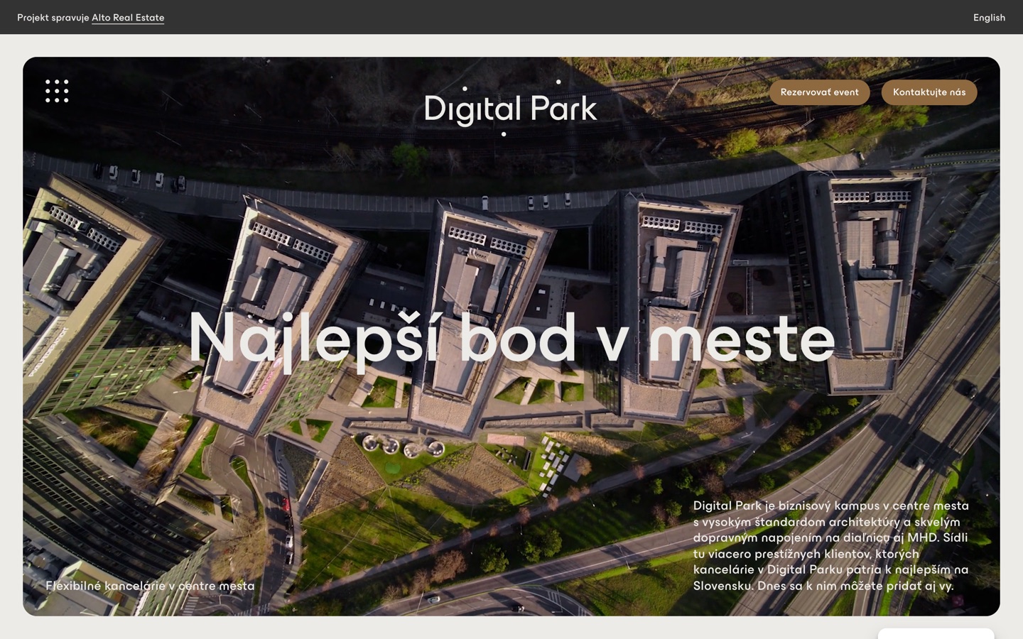 Digital Park – web projektu
