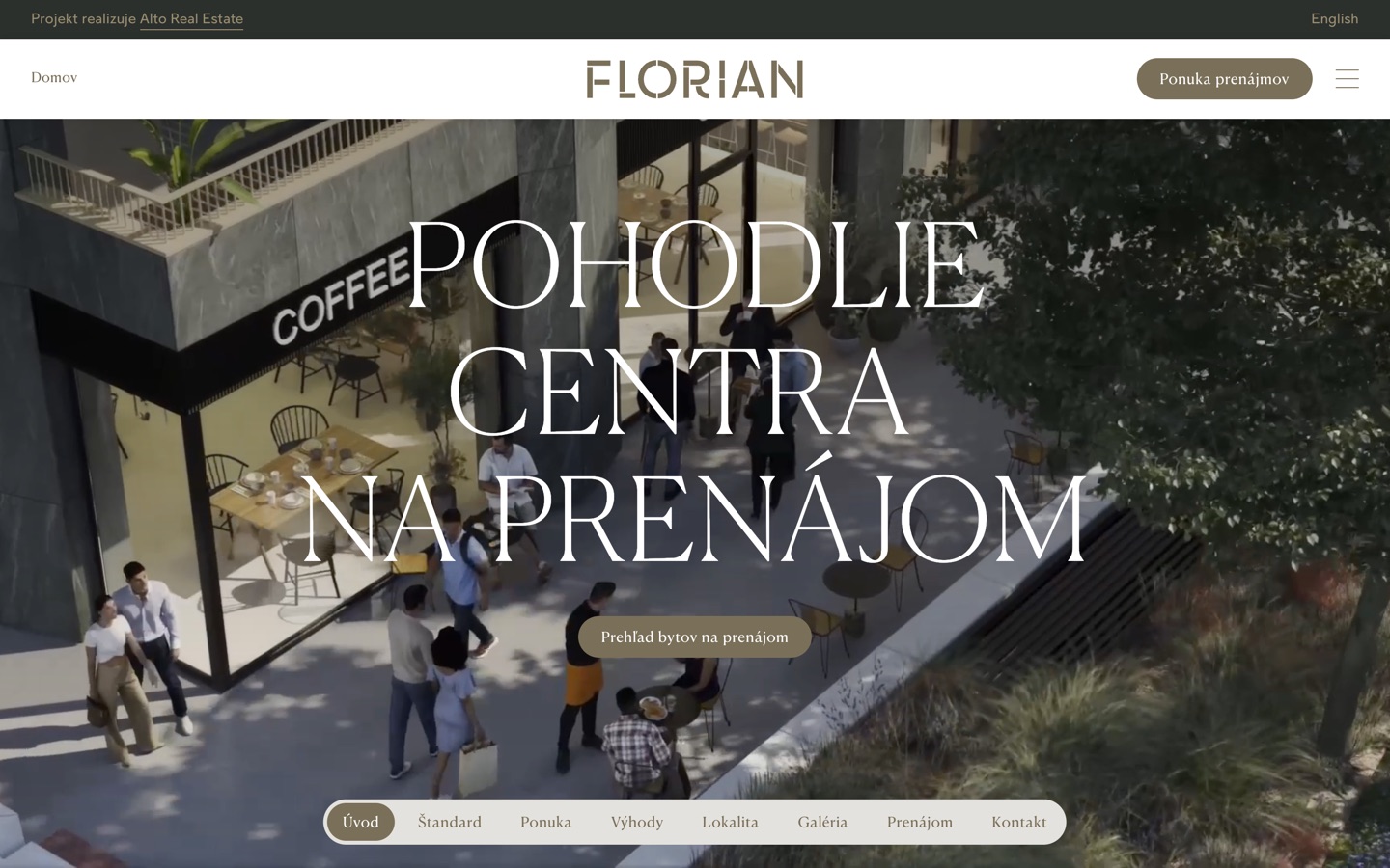Florian 4rent – web projektu