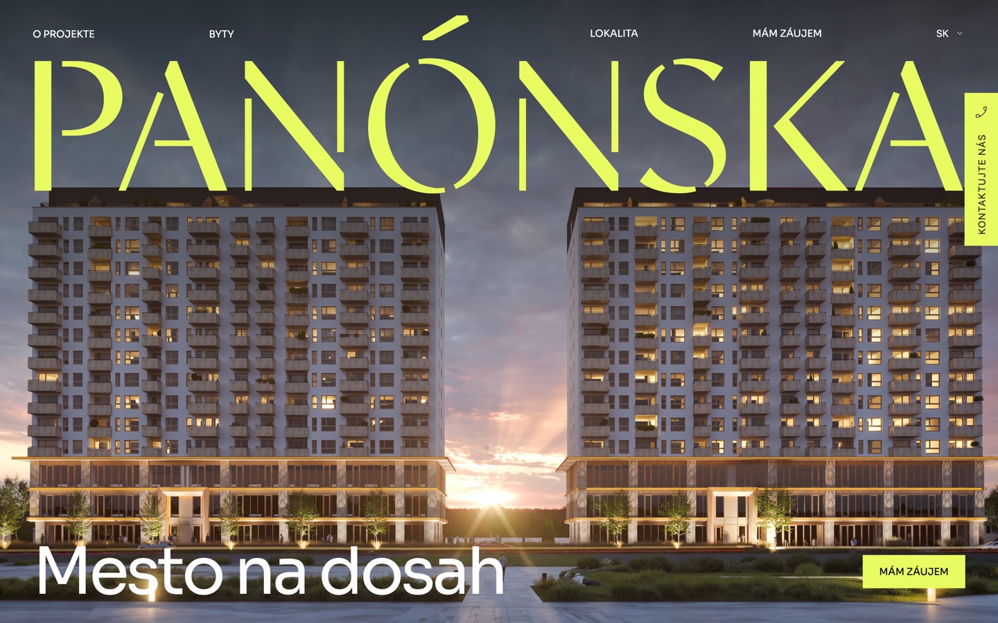 Panónska – web projektu