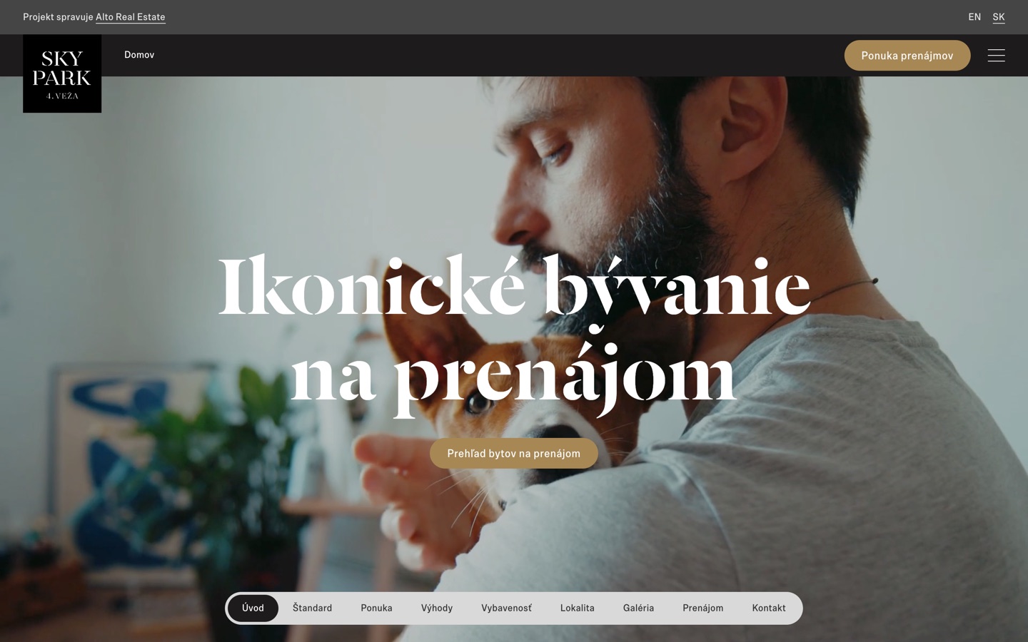 Sky Park 4rent – web projektu